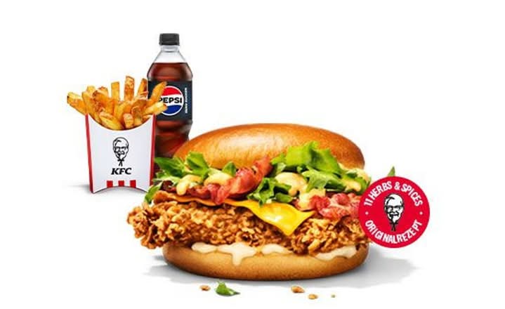 Cheese & Bacon Burger Menü