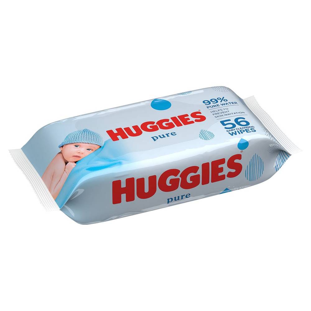 Huggies Pure Lingettes pour Bébé 56 Pièces