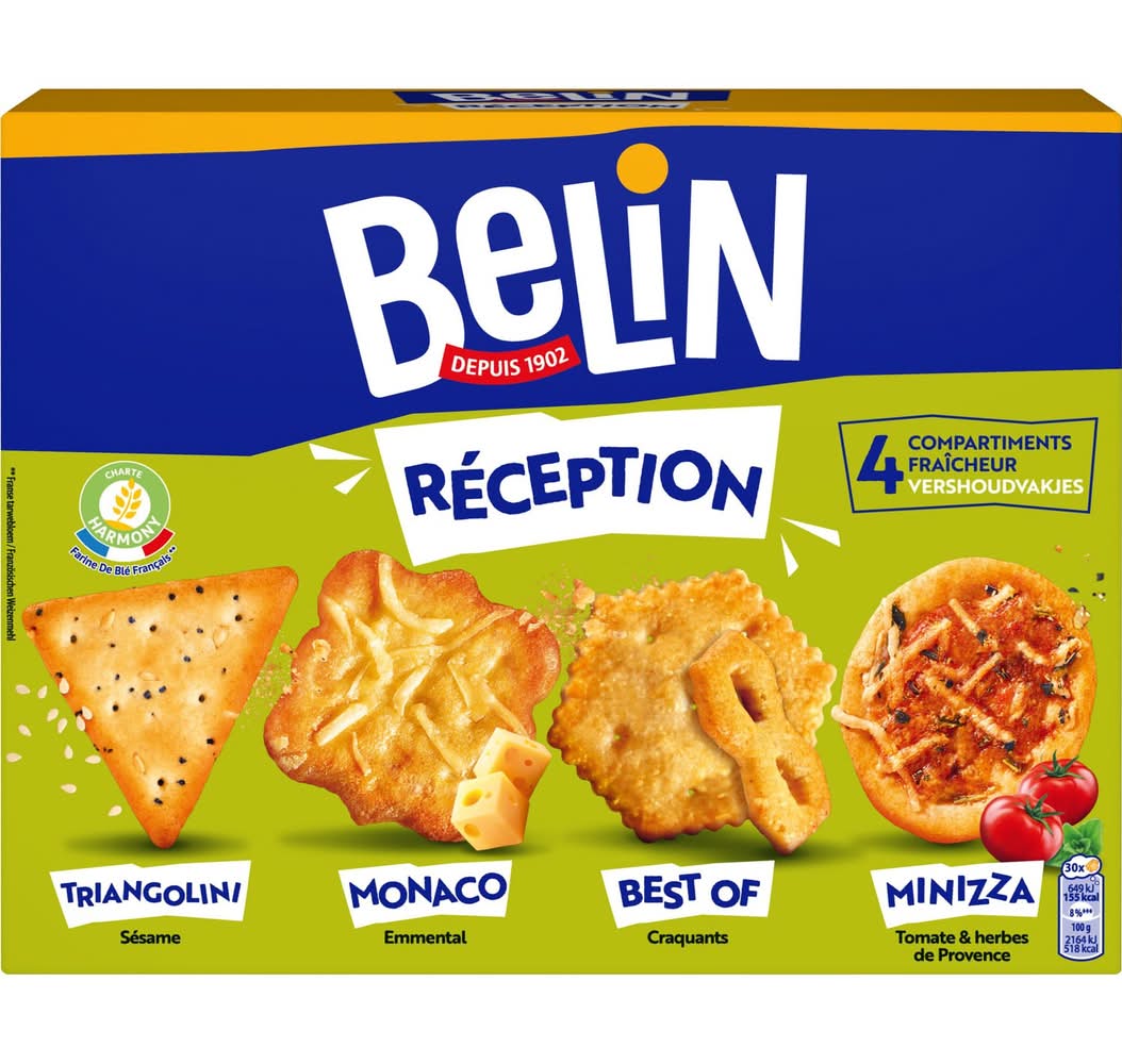 Belin - Assortiment de crackers apéritifs pour réceptions (380g)
