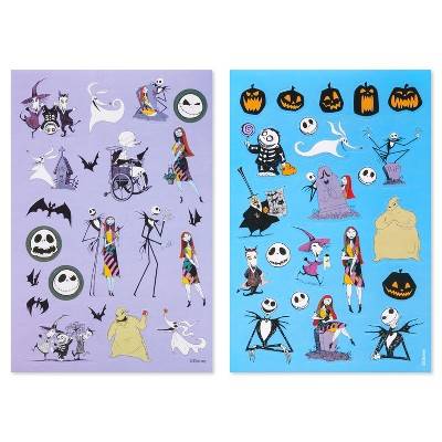 120ct The Nightmare Before Christmas Stickers: Carlton Cards Holiday & Birthday Decals for Kids, 6 Sheets, All Ages