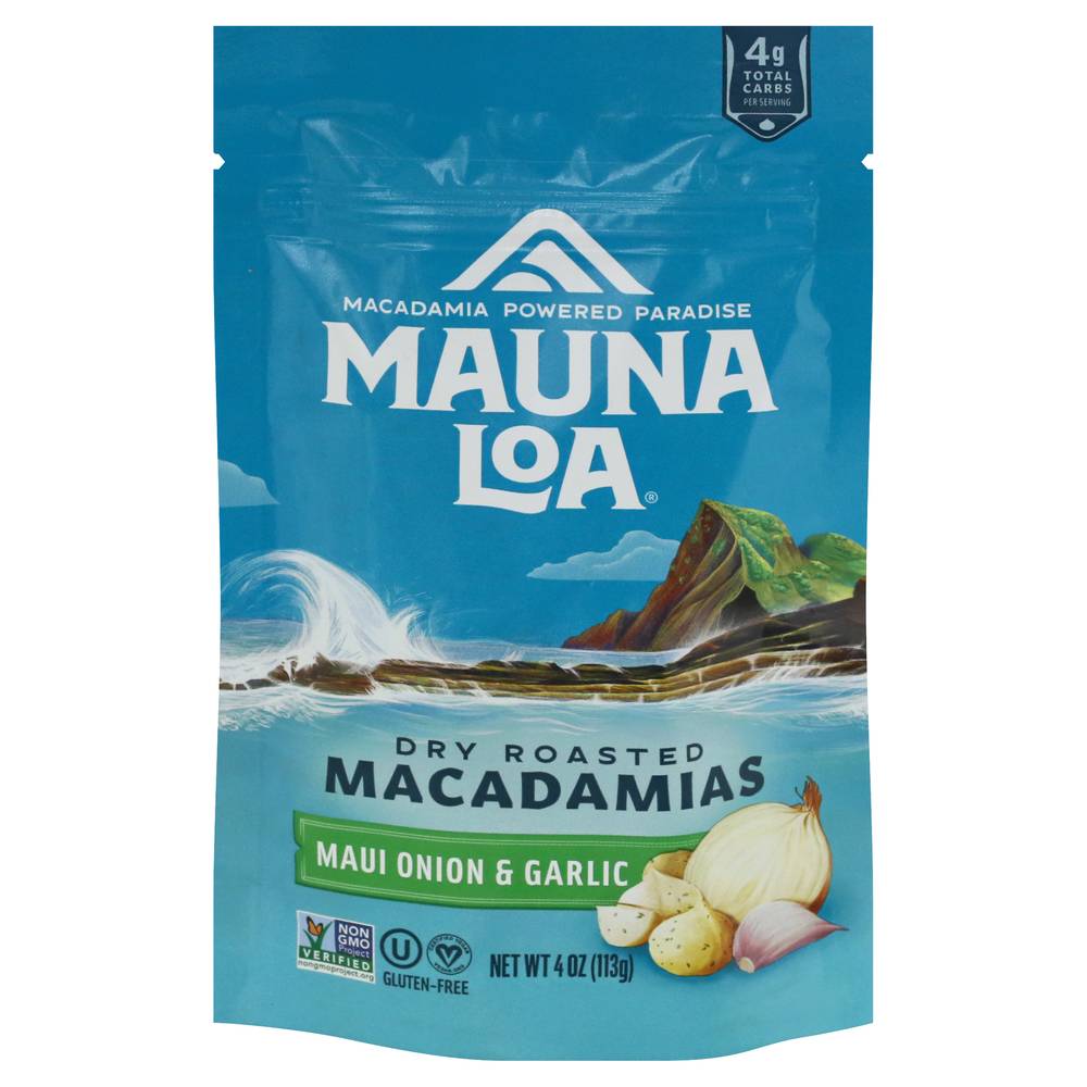 Mauna Loa Maui Onion & Garlic Dry Roasted Macadamia (4 oz)