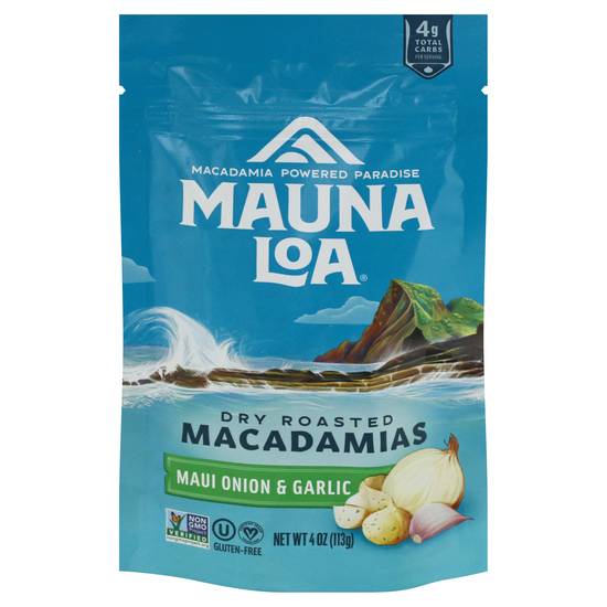 Mauna Loa Maui Onion & Garlic Dry Roasted Macadamia (4 oz)