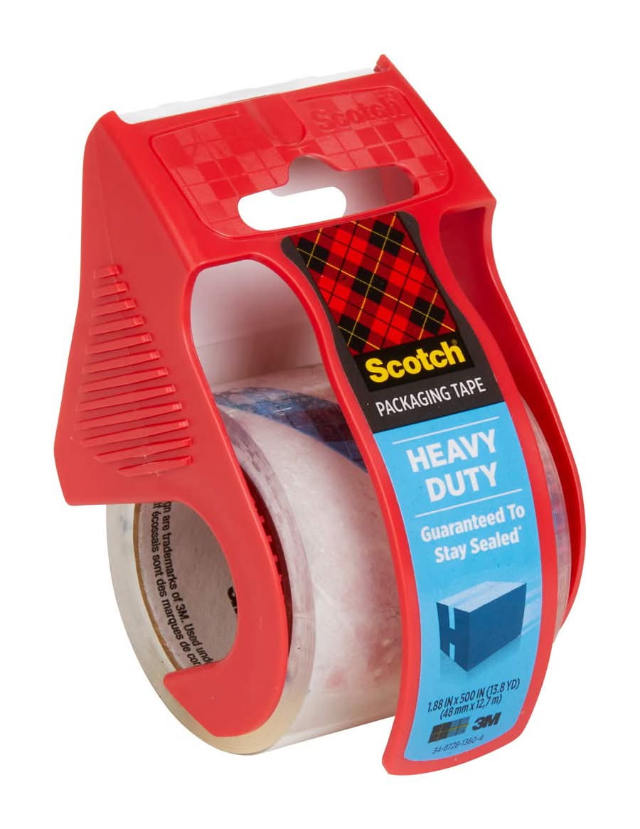 Scotch Heavy Duty Guaranteed To Stay Sealed Packaging Tape, 1.88x500 in