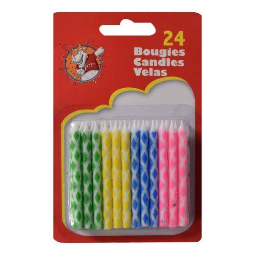 Tangee Assortment Color Losange Birthday Candle (24 units)