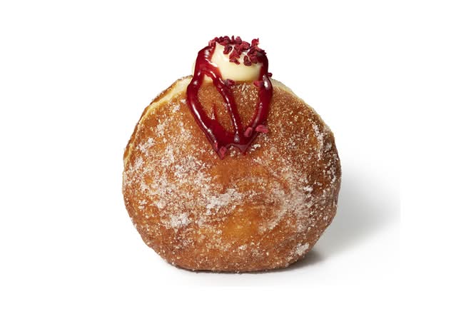 Raspberry Jam & Custard Doughnut