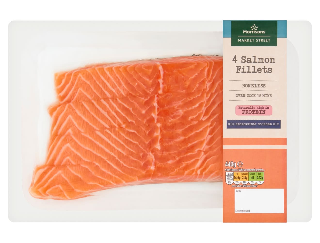 Morrisons Market St 4 Salmon Fillets 440g