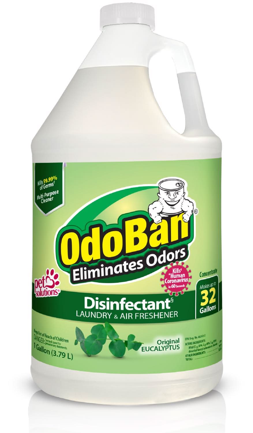 Odoban Eucalyptus Scent Disinfectant Laundry & Air Freshener 1 Gal 1 Pk