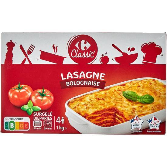 Carrefour Classic' - Plat cuisiné lasagne bolognaise