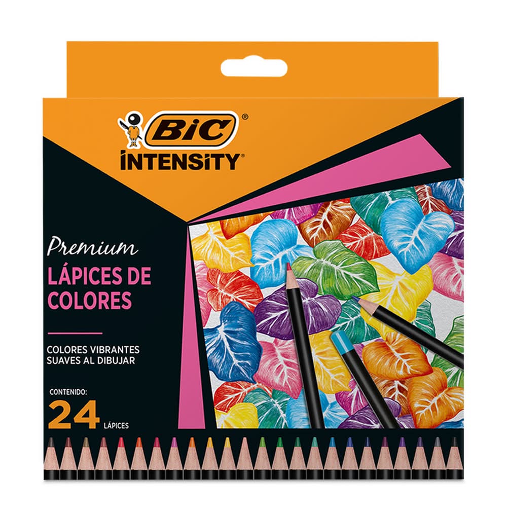 BiC · Intensity premium lápices de colores, surtido (24 un)