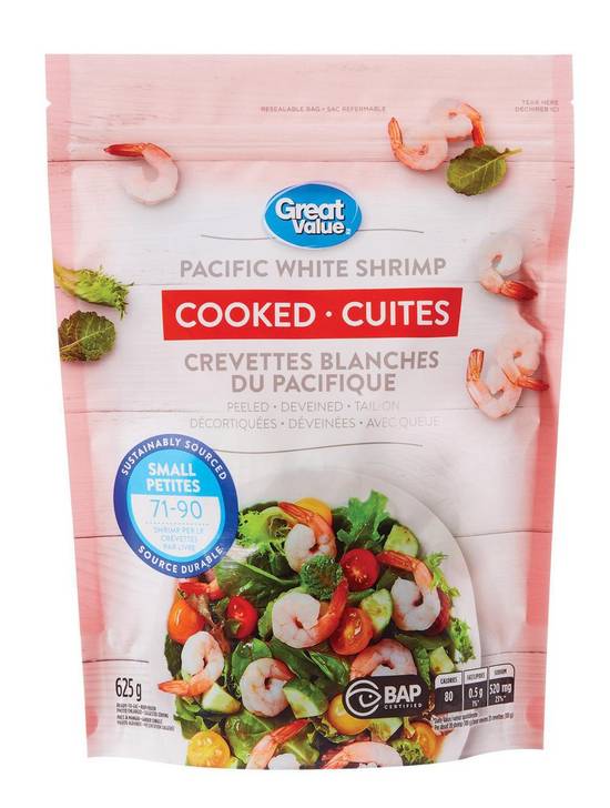 Great Value Cooked Pacific White Shrimp (625 g)