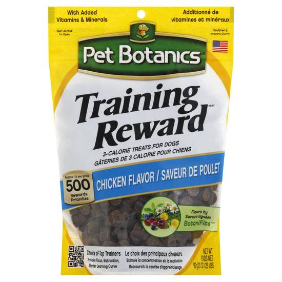 Pet Botanics Training Reward Chicken Flavor Dog Treats Bag