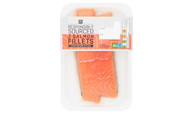 Co-op 2 Salmon Fillets 220g