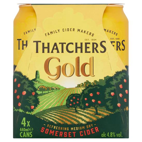 Thatchers Gold Cider (4 x 440ml)