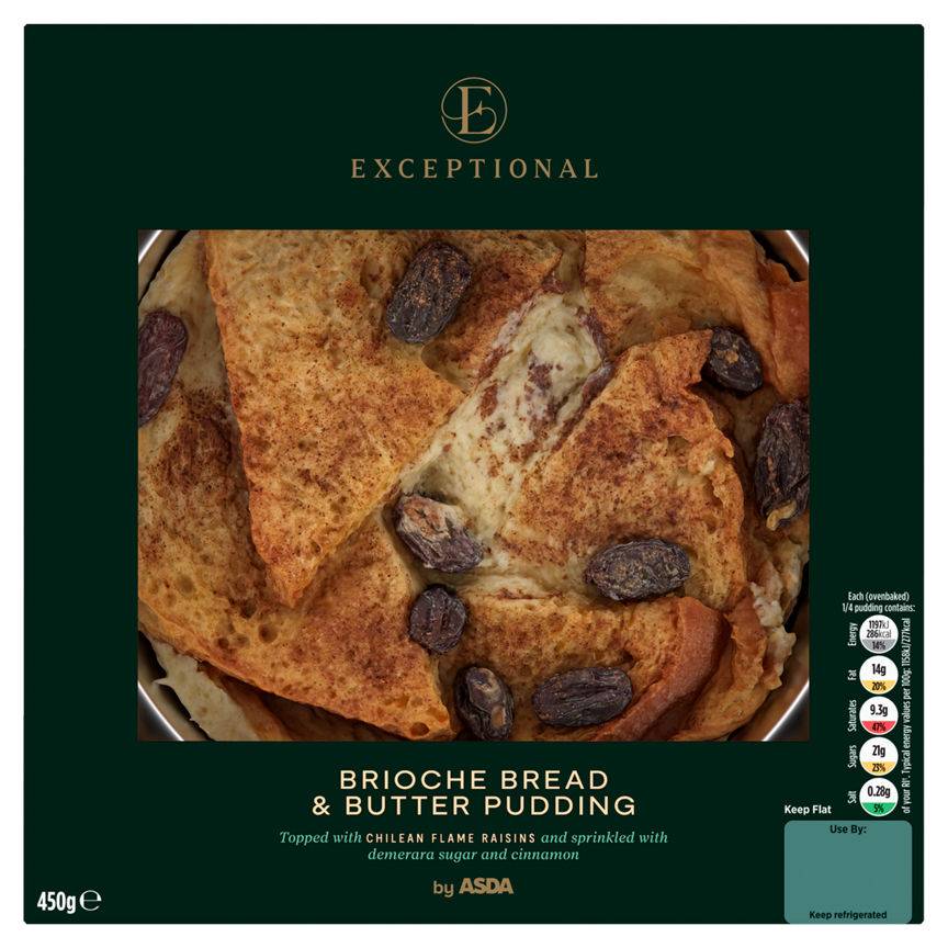 Exceptional by ASDA Brioche Bread & Butter Pudding (450g)