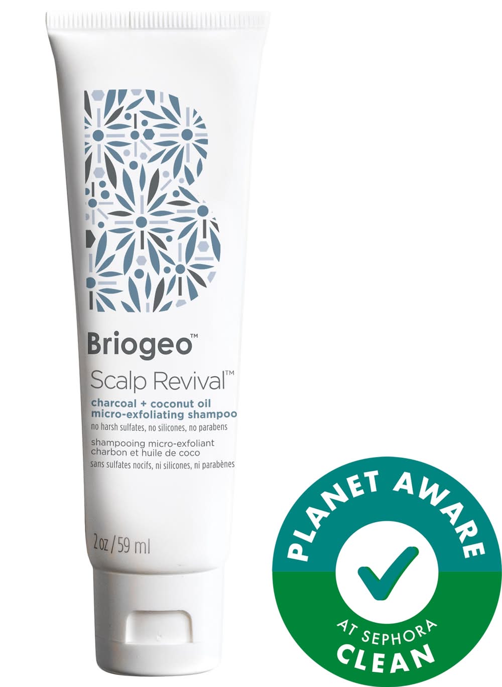 Briogeo Mini Scalp Revival Charcoal + Coconut Oil Micro-exfoliating Shampoo 2 oz/ 59 mL