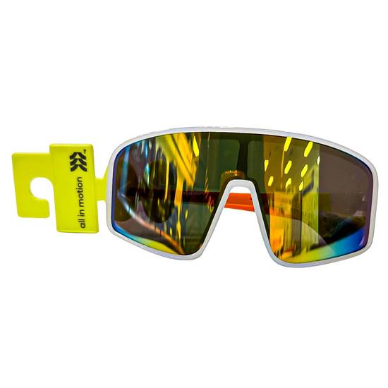 All in Motion Men's Shield Sunglasses With Mirrored Lenses