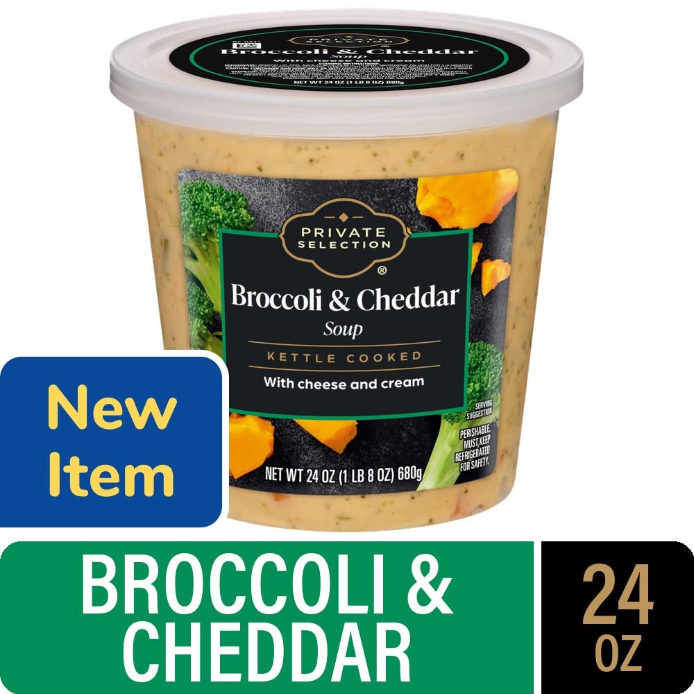 Private Selection Kettle Cooked Soup, Broccoli & Cheddar (24 oz)
