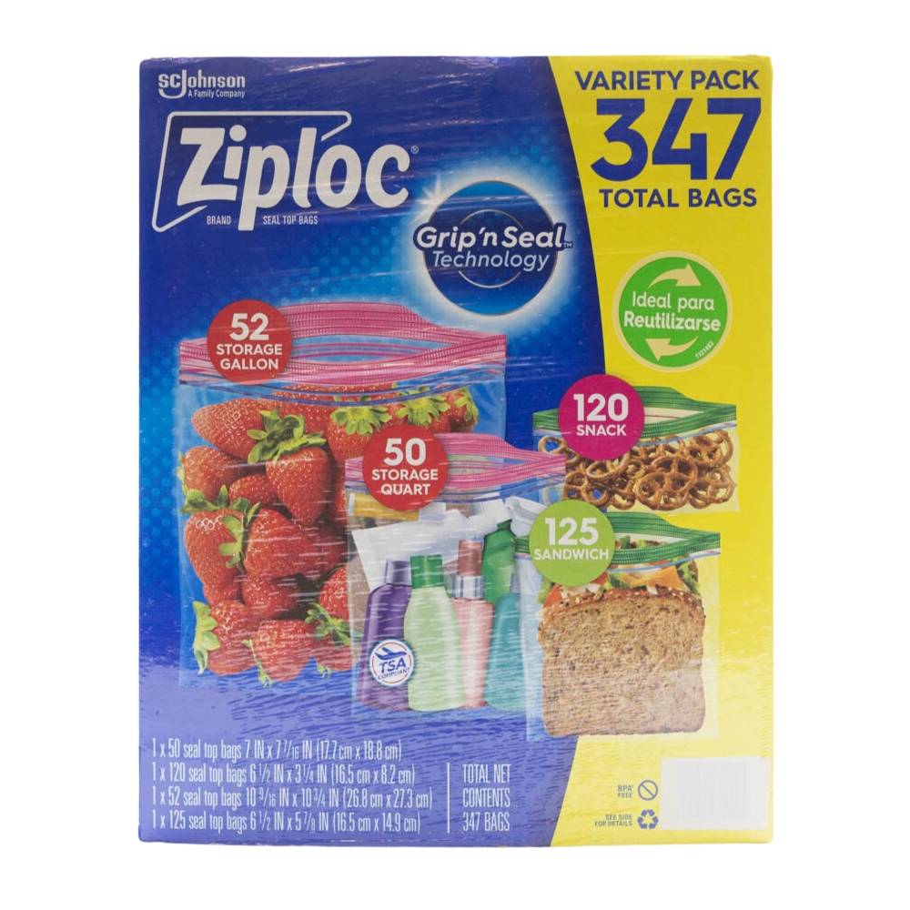 Ziploc bolsas resellables surtido (347 un)