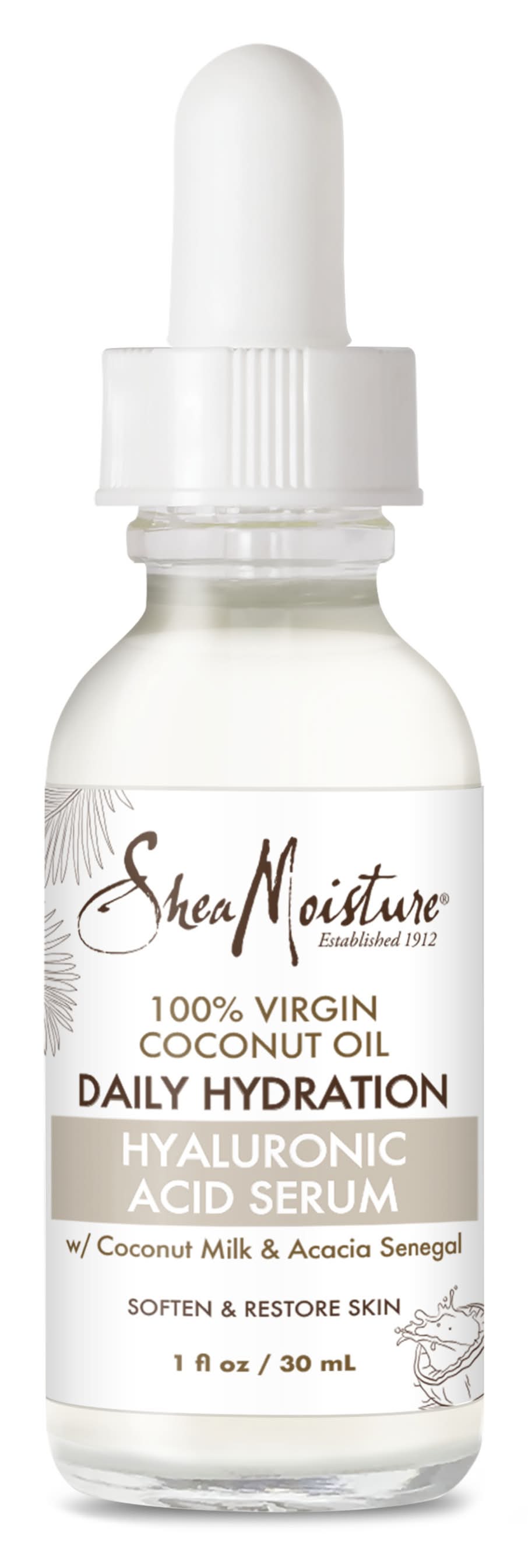 SheaMoisture Hyaluronic Acid Serum 100% Virgin Coconut Oil, 1 oz