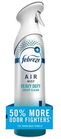 Febreze Air Mist, Air Freshener Spray, Odor Fighting Room Spray Heavy Duty Crisp Clean - 8.1 oz