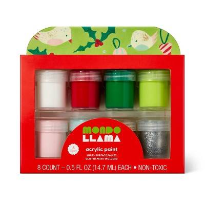 8ct Acrylic Christmas Paints - Mondo Llama™