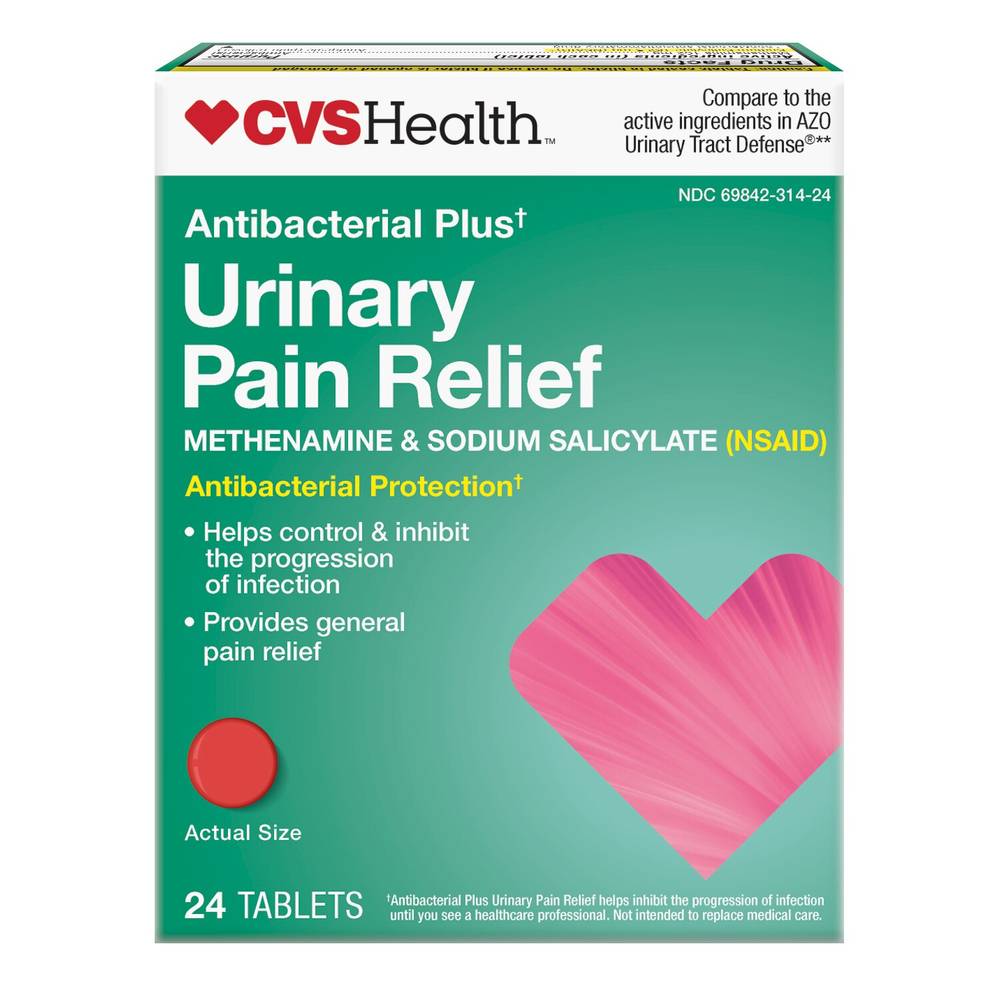 Cvs Health Antibacterial Plus Urinary Pain Relief Tablets