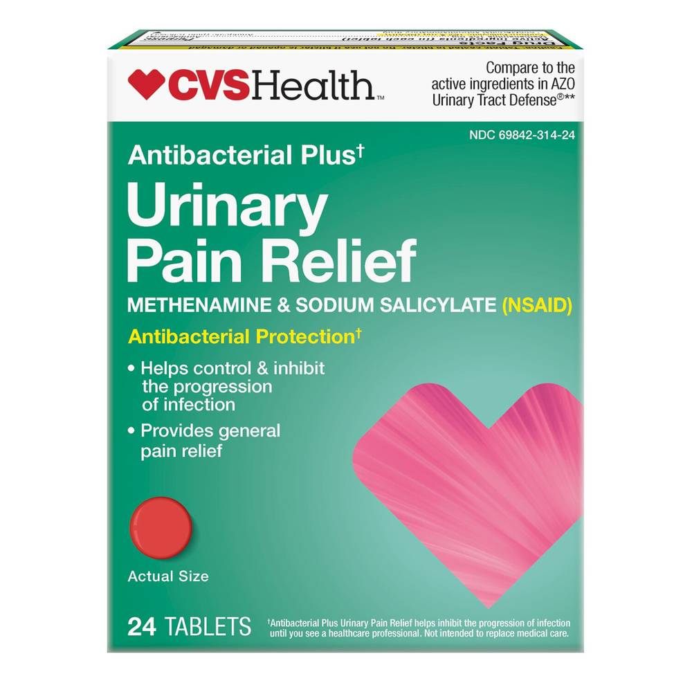 CVS Health Antibacterial Plus Urinary Pain Relief Tablets (24 ct)