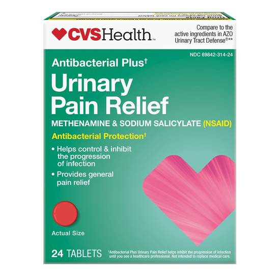 CVS Antibacterial Plus Urinary Pain Relief Tablets, 24 CT