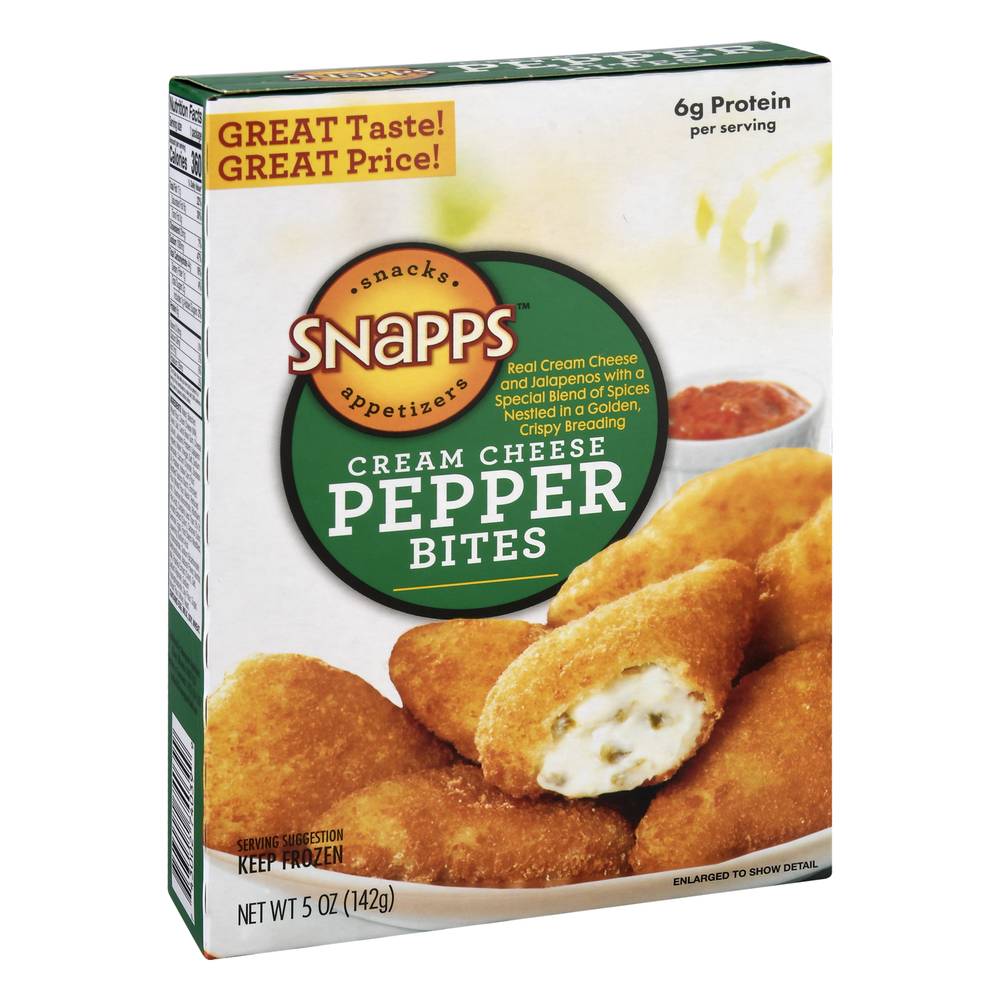 Snapps Frozen Cream Cheese Pepper Bites