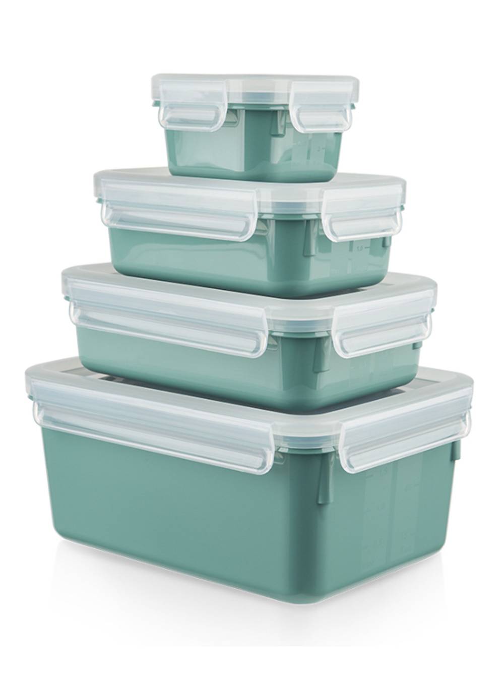 Tefal contenedor de alimento masterseal 4 piezas verde