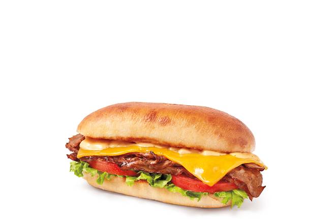 Sandwich steak et fromage cheddar
