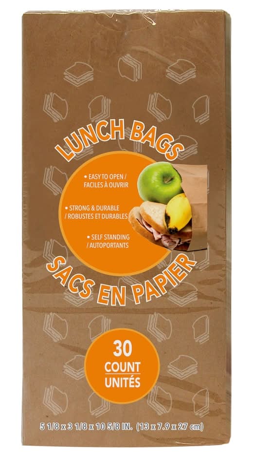 The Home Store Paper Lunch Bags, Brown (30 ct)