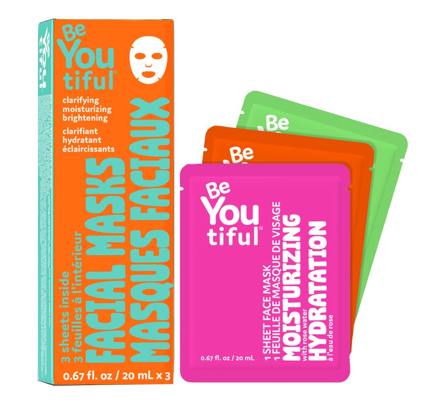 Beyoutiful masques hydratants pour le visage - hydrating face masks