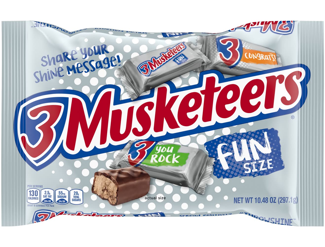 3 Musketeers Fun Size Chocolate Candy Bars (10.48 oz)