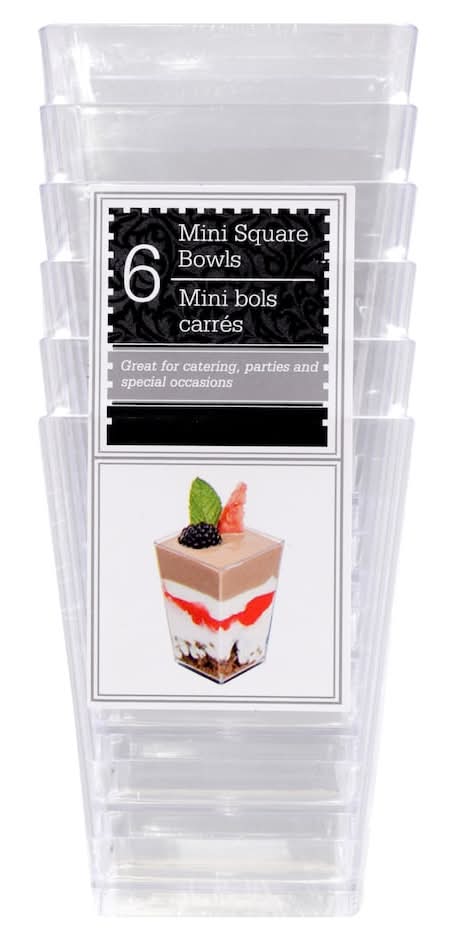 Mini Square Bowls (6 ct)