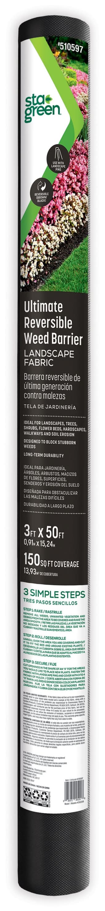 Sta-Green 50-ft x 3-ft Ultimate Weed barrier Landscape Fabric