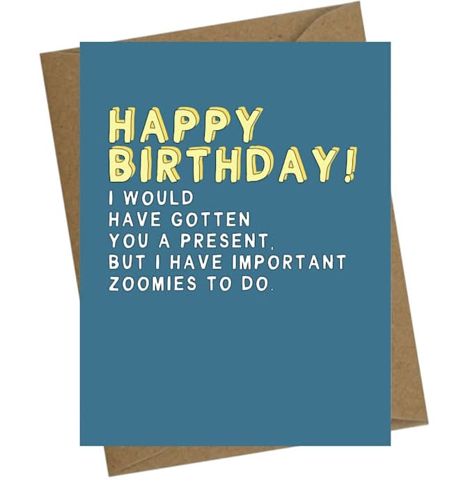 Sweet Paws x Five Dot Post Birthday Zoomies Greeting Card