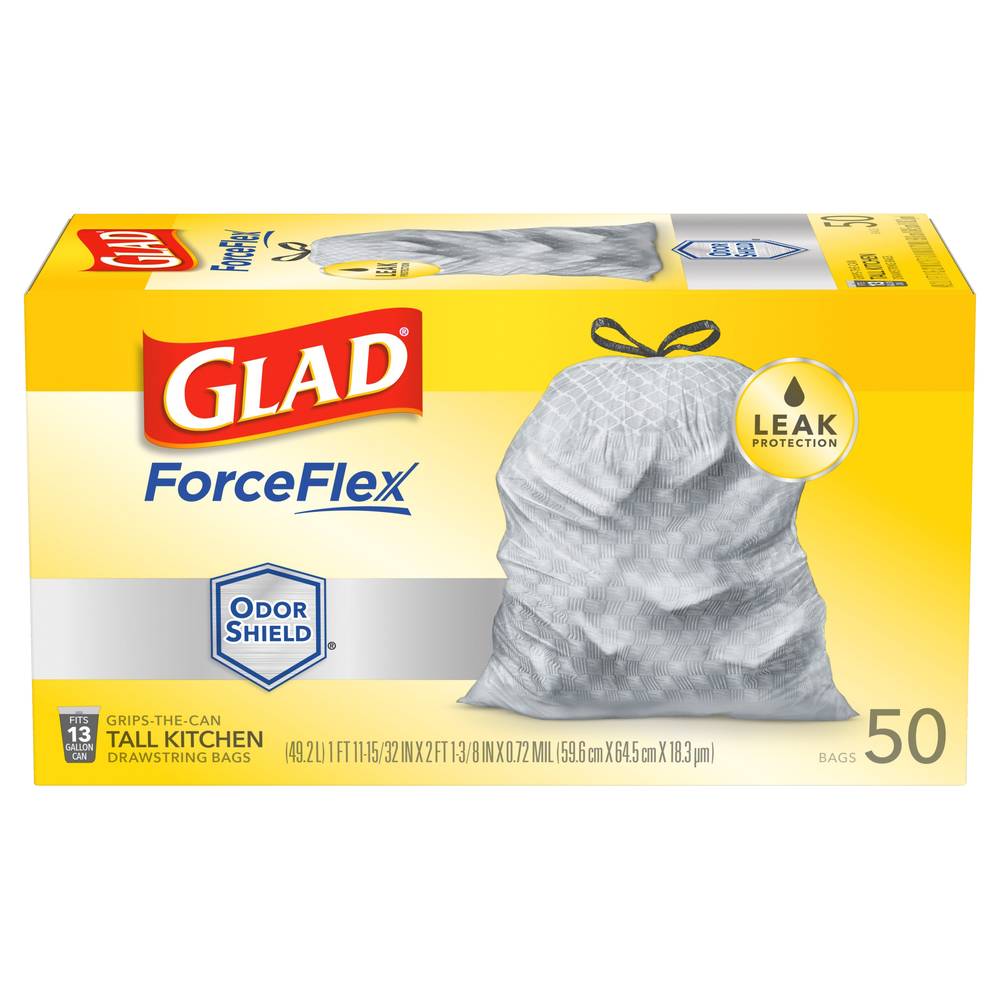 Glad Forceflex 13 Gallon Tall Kitchen Drawstring Bags