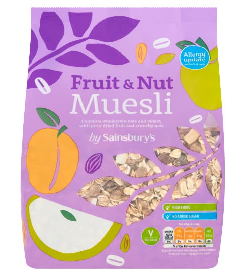 Sainsbury's Fruit-Nut, Muesli (750g)