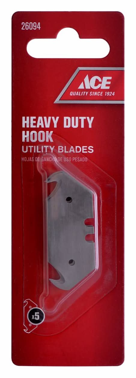 ACE Carbon Steel Heavy Duty Hook Replacement Blade 5 Pk