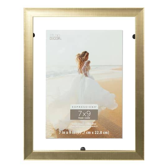 Gold 7" X 9" Float Frame, Expressions By Studio Decor