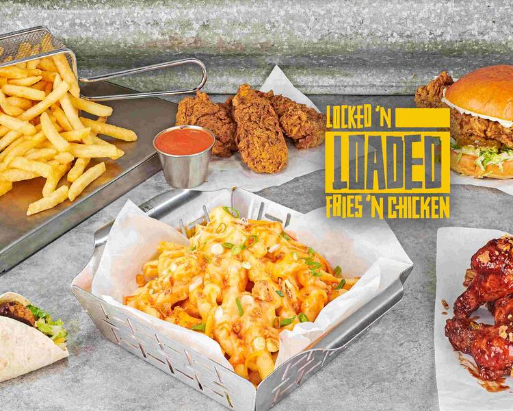 Locked n Loaded Loaded Fries Chicken The Green Burton Menu