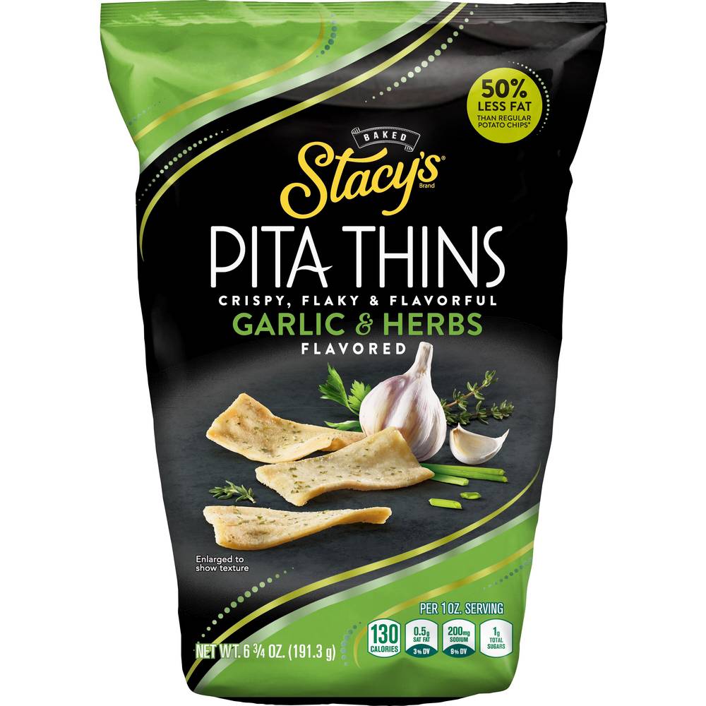 Stacy's Baked Pita Thins (garlic-herbs)