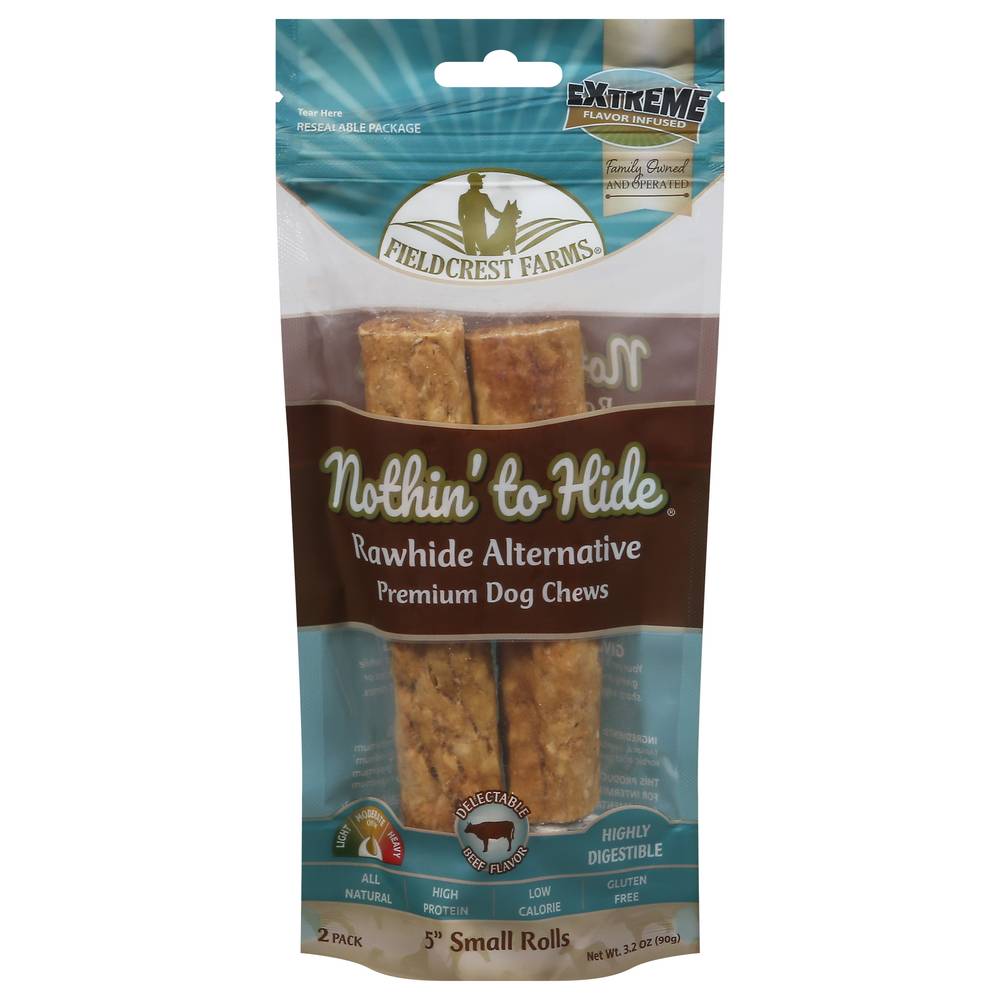 Fieldcrest Farms Beef Flavor Small Rolls Dog Chews (3.2 oz)