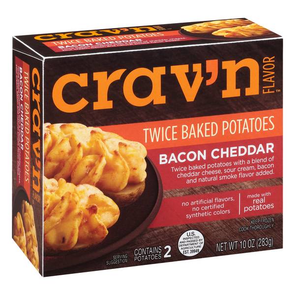 Crav'n Flavor Twice Baked Potatoes, Bacon Cheddar 2 Count