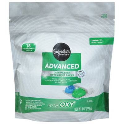 Signature Select Advanced Dishwasher Detergent packs With Oxy