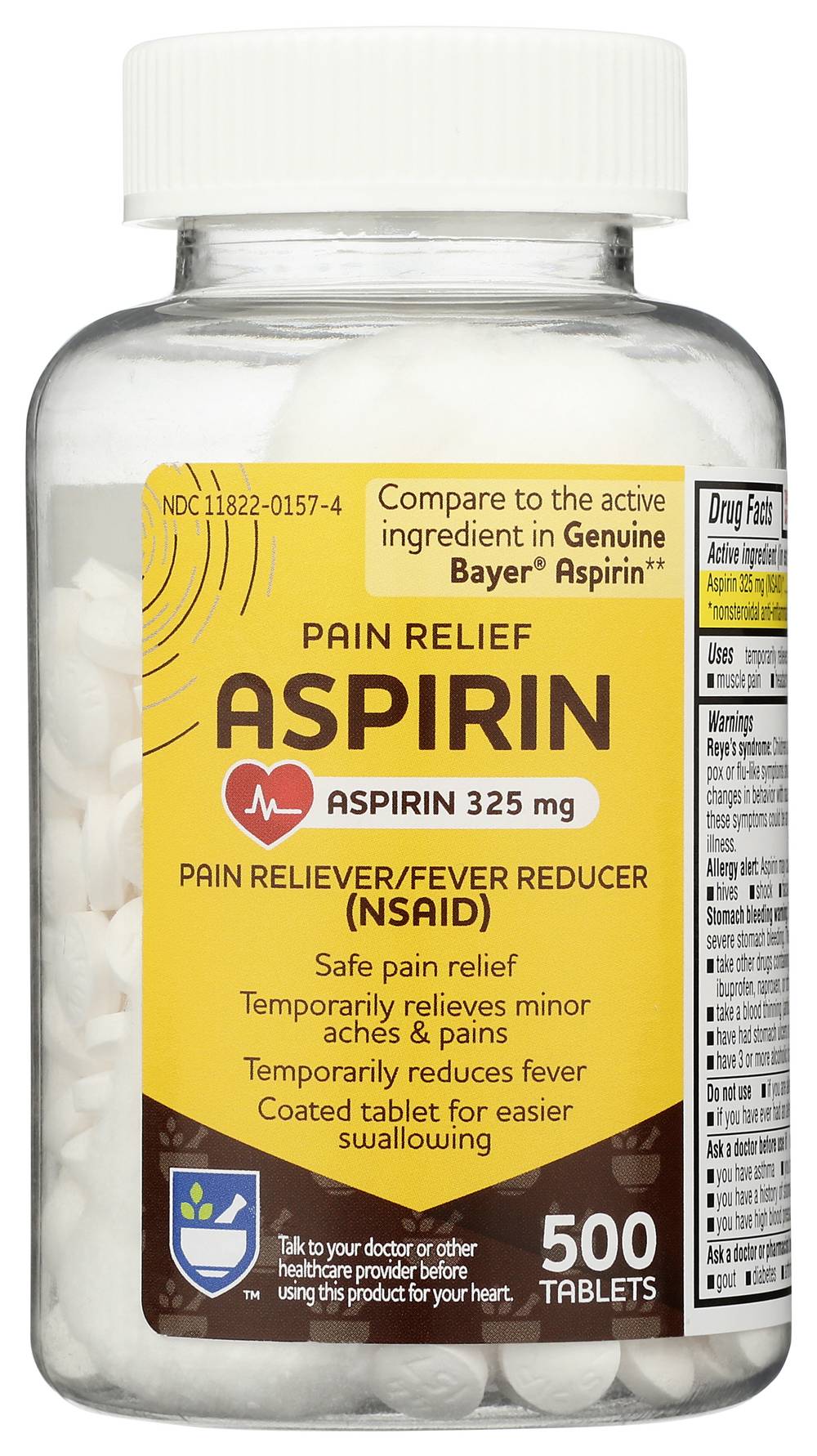 Rite Aid Pain Relief Aspirin 325mg Tablets