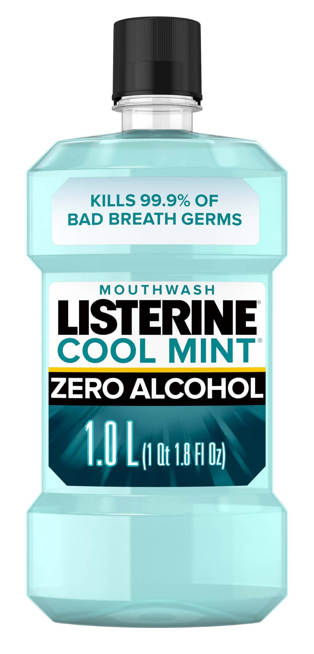 Listerine Zero Alcohol Free For Bad Breath Mouthwash, Cool Mint (1 L)