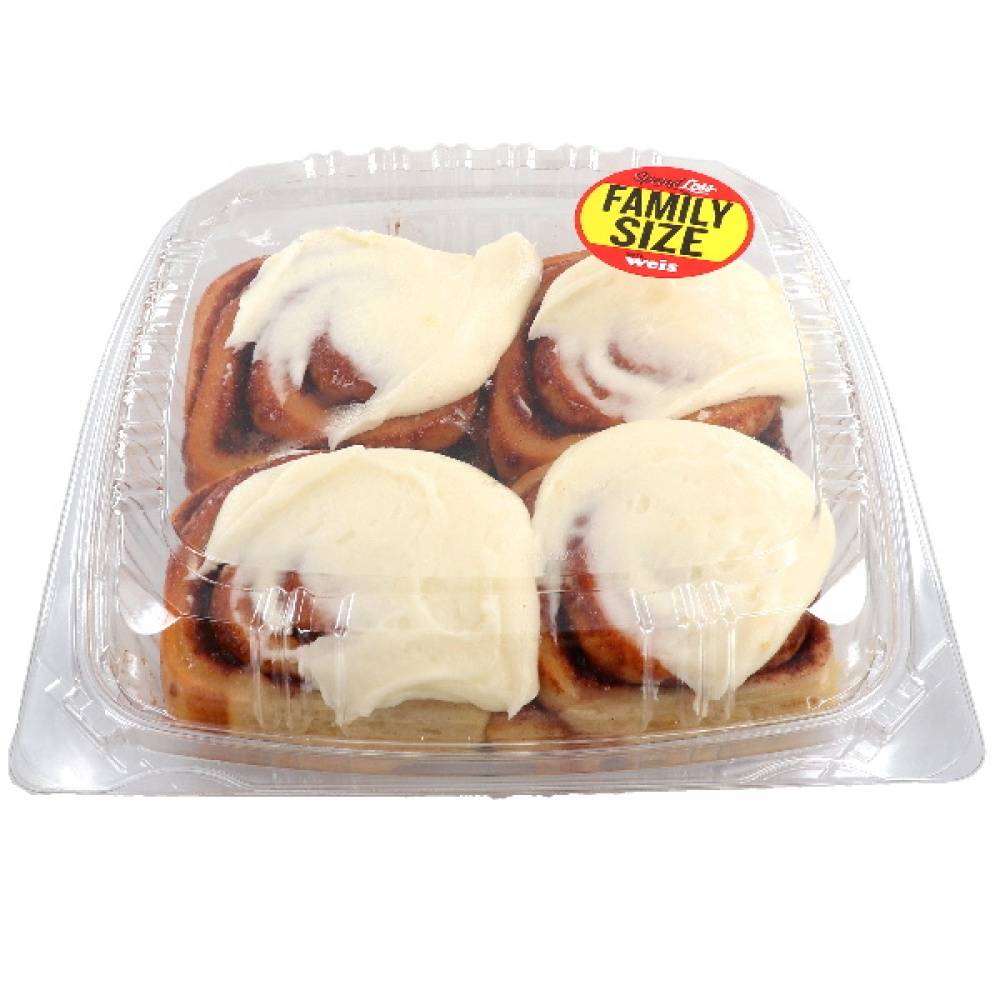 Weis Quality Gourmet Cinnamon Buns Cream Cheese Iced