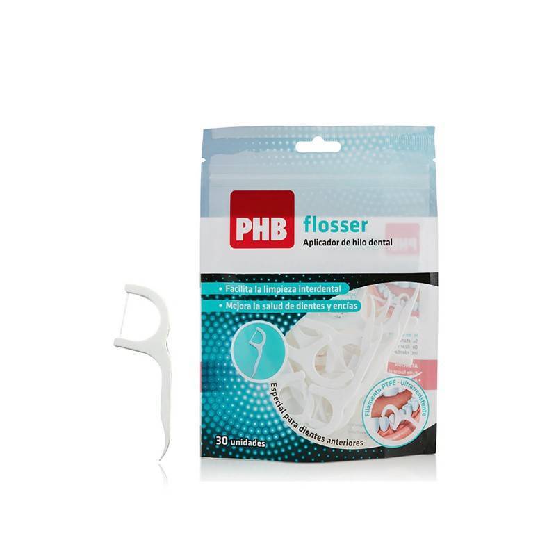 Aplicador de hilo dental desechable PHB  flosser 30 unidades PHB
